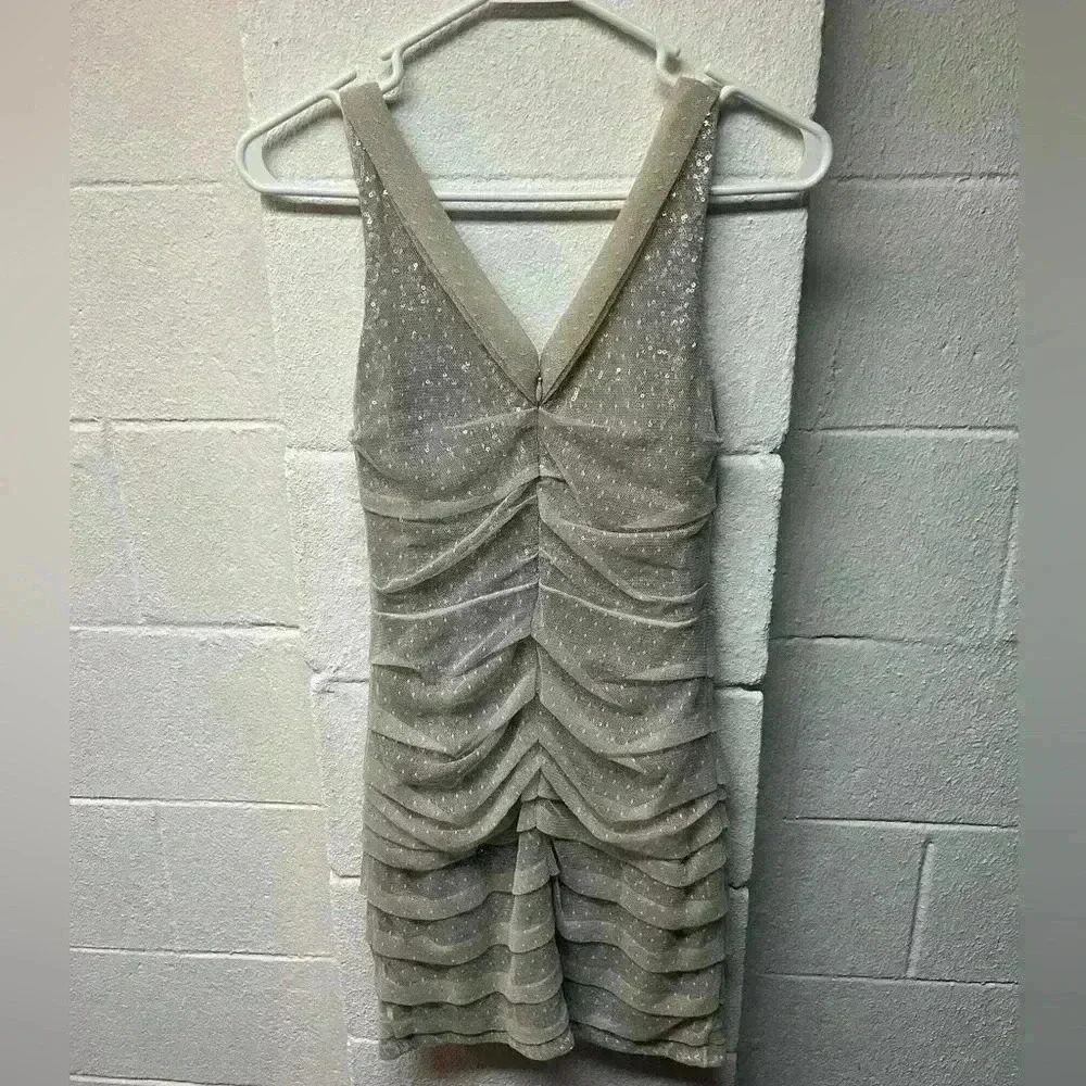 Express formal tan/sparkle dress - Picture 4 of 4